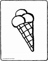 Cone Ice Cream Icecream Coloring Getcolorings sketch template