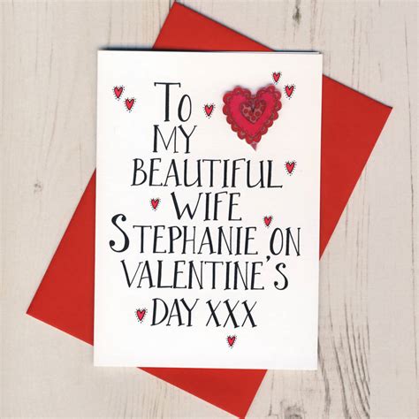 personalised wife valentines card  eggbert daisy