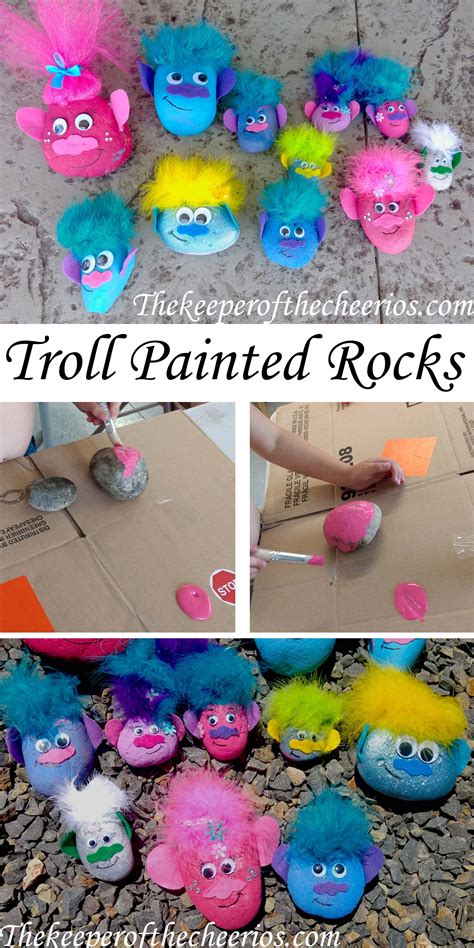 troll painted rocks trolls  trolls  kids craft trolls kids