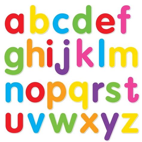 alphabet set ii lowercase mixed colors printable abc letters