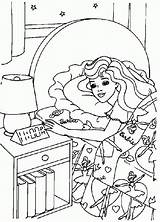 Kids Coloring Good Night Goodnight Pages Barbie Color sketch template