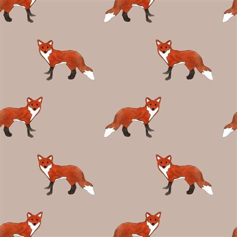 pin  mindy cho  prints  patterns fox illustration fox pattern