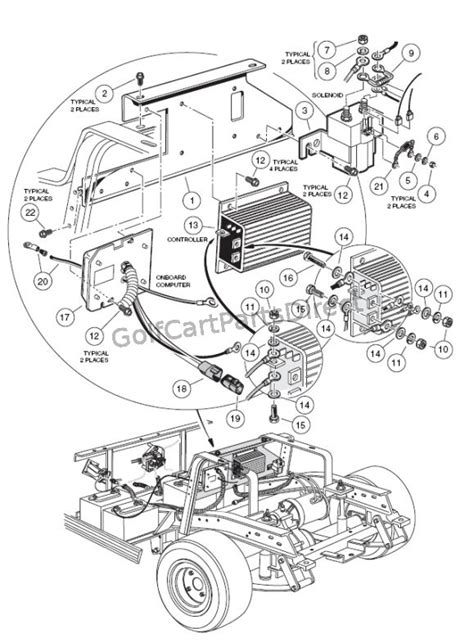 gas club car carryall  wiring diagram  serial number