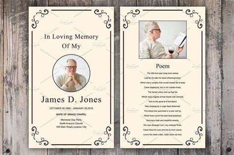 printable memorial cards