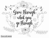 Coloring Pages Adult Grow Flowers Inspirational Adults Colouring Easy Simple Favecrafts Printable Sheets Floral Quote Bursting Kids Book But Choose sketch template