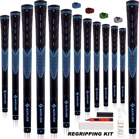 saplize golf grips set   midsize complete regripping kit  solvent rubber golf club