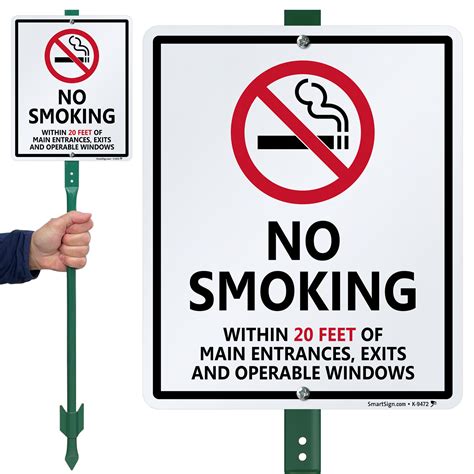 smoking area signs lawnboss  litter