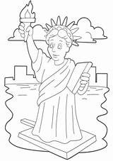 Statue Liberty Coloring Pages Drawing Kids Cartoon Printable Outline Lady Face Print Stonehenge Color Getdrawings Getcolorings Paintingvalley Worksheet sketch template