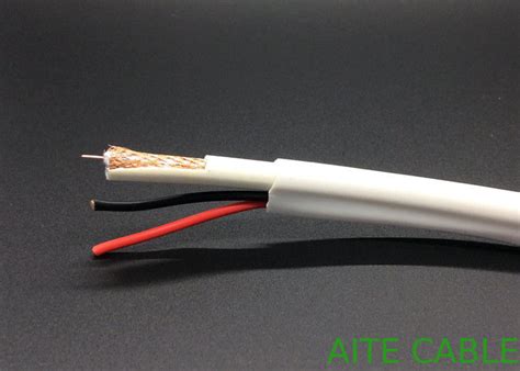 rg  siamese coaxial  power cctv cable video security systems white pvc  cover