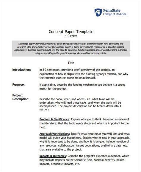 format research concept paper  concept paper  examples