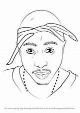 2pac Draw Tupac Eminem Rappers Drawingtutorials101 Shakur Eazy Savage Dope sketch template