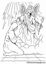 Annunciation Coloring sketch template