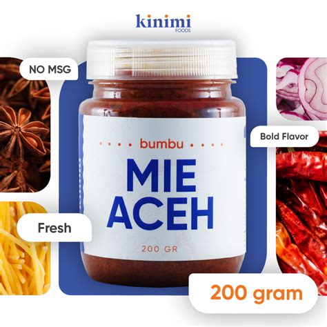 Jual Kinimi Foods Bumbu Mie Aceh Instan 200gr Shopee Indonesia