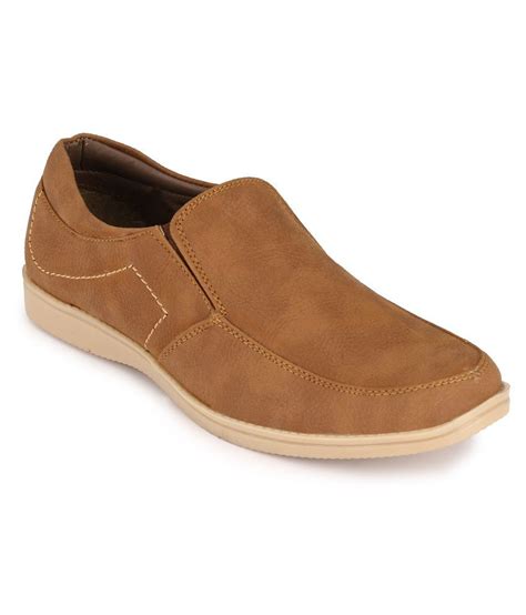 Live Tan Slip On Shoes Buy Live Tan Slip On Shoes Online At Best