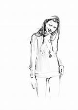 Kate Moss Tumblr sketch template