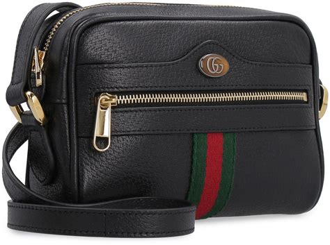 gucci suede ophidia leather crossbody bag  black lyst