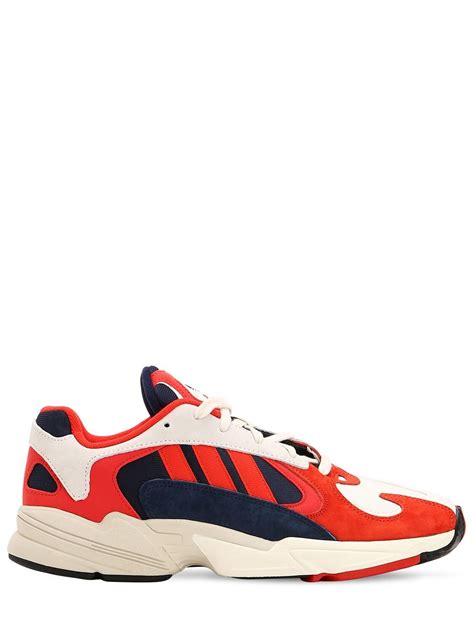 adidas originals yung  trainers  red  men save  lyst