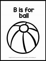 Coloring Ball Pages Letter Instant Abc Kids Visit sketch template