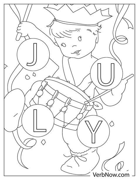 july coloring pages book   printable  verbnow