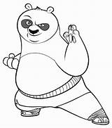 Panda Fu Kung Coloring Pages Combo Drawing Colouring sketch template