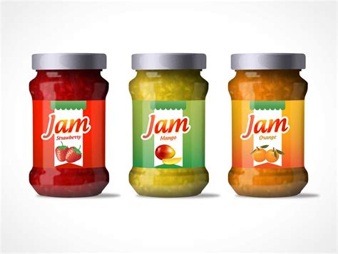 jam jar bottle label design psd mockup psd mockups