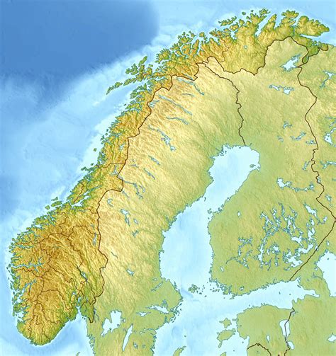 large detailed relief map  norway norway large detailed relief map vidianicom maps