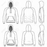 Hoodie Drawing Women Side Hoodies Raglan Blank Back Getdrawings sketch template