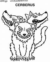 Coloring Pages Monster Cerberus Scary Greek Monsters Mythology Kids Wiggles Print Book Ancient Greece Roman Eye Silhouette Printable Easy Warrior sketch template