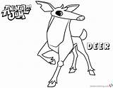 Jam Animal Coloring Pages Deer sketch template