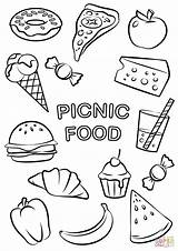 Picnic Coloring Pages Getdrawings sketch template