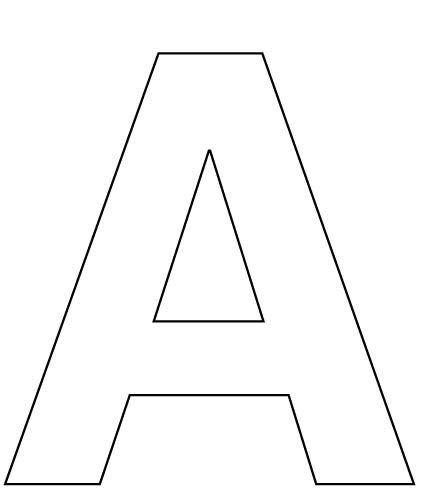 letter  cut  template alphabet letter  coloring page  kids