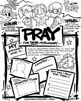 Coloring Missions Kids School Missionary Pages Mission Bible Lessons Praying Choose Board sketch template