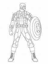 Captain Pages Coloring Getcolorings America sketch template
