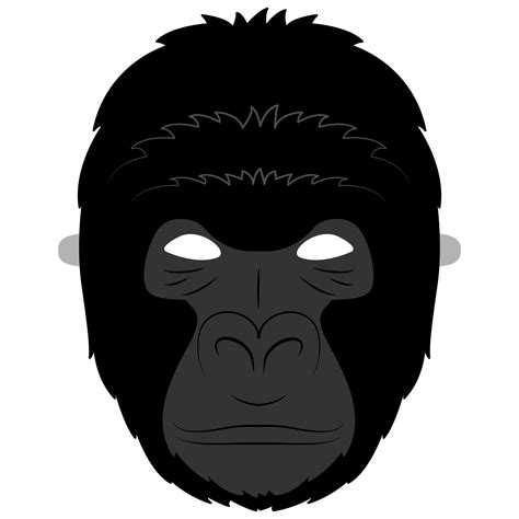 gorilla mask template  printable papercraft templates