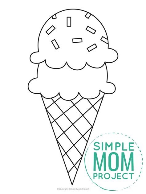 outline ice cream cone template tunersreadcom