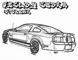 Mustang Coloring Ford Pages Gt Car Shelby 2008 Cobra Classic Color Tocolor sketch template