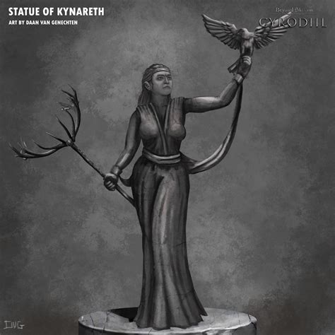 artstation  statue  kynareth rework  skyrim cyrodiil
