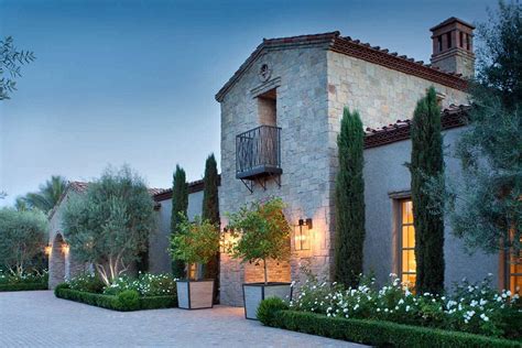 northern italian style villa surrounded   inviting desert oasis