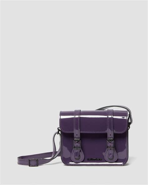dr martens   patent leather crossbody bag  purple lyst