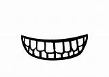 Mouth Coloring Smile Transparent Clipart Cartoon Clip Teeth Background Printable Pages Tooth Edupics sketch template