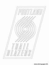Blazers Coloring Logo Nba Portland Trail Pages Sport Printable sketch template