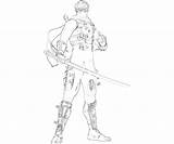 Ninja Gaiden Hayabusa Coloring Ryu Pages Rain Warrior Another sketch template