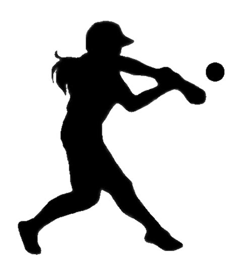 high quality softball clipart silhouette transparent png