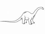 Diplodocus Outline Coloring Pages Netart sketch template