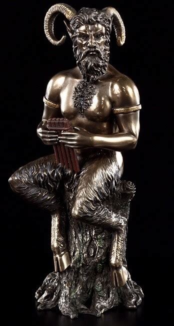 Pan Figure With Pan Flute Satyr Decorative Statue