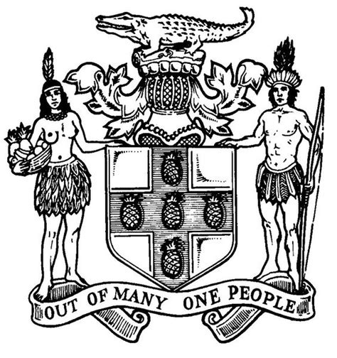 Coat Of Arms Out Of Many One People Jamaica