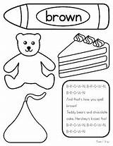 Brown Color Coloring Sheet Word sketch template