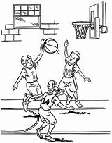 Basketball Coloring Pages Nba March Madness Kids Player Printable Blocked Sheets Shot Children Players Color Boys Coloriage Print Library Book sketch template