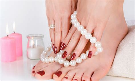 choice  full manicure andor pedicure grace nails  beauty spa