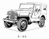 Jeep Coloring Willys Book Wrangler Drawing Pages Cj Car Jeeps Mahindra Drawings Books Military 4x4 sketch template